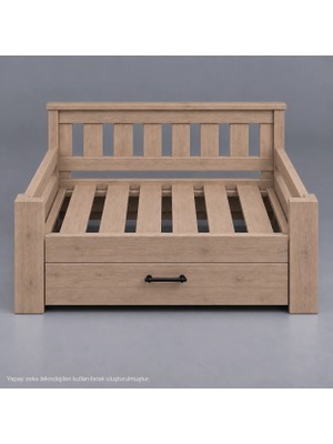 Renazzo Mobilya Renazzo Karlo Montessori Çocuk Karyolası Çekmeceli Atlantik Çam 60X120
