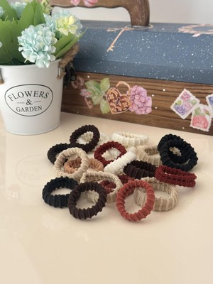 Kadın Kahverengi Ultra Esnek Tırtıklı 20 Li Havlu Lastik Toka Seti, Lastik Toka Seti, Toka Organizer, Toka, Kız Çocuk Toka, Toka Organizer