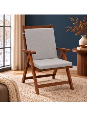 Patiyu Tek Parça Sırtlıklı Sandalye Minderi · 80 × 40 × 4 cm · Gri · 80 × 40 × 4 cm