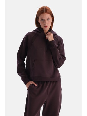 Dagi Kahverengi Kapşonlu Sweatshirt