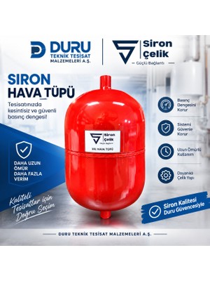 Duru Siron Çelik Hava Tüpü – Hidrofor ve Su Basınç Sistemleri Için Basınç Dengeleme Tankı