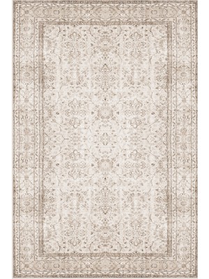 Kilim Home Bej Vintage Eskitme Halı Klasik Desenli Salon Oturma Odası Halısı 2193