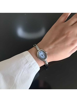 MMctech Şık Görünüş Çelikkasa Bilezik & Kelepçe Model Kadın Kol Saati