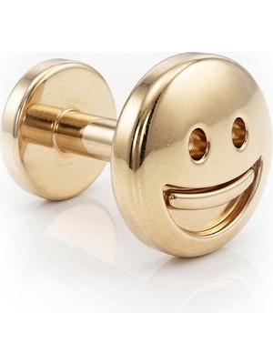 Fiyonk Kuyumculuk 14 Ayar Altın Happy Emoji Piercing