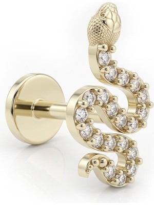 Fiyonk Kuyumculuk 14 Ayar Sparkling Snake Piercing