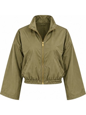Laluvia Haki Bomber Saten Ceket - 2Y9663 - 51229