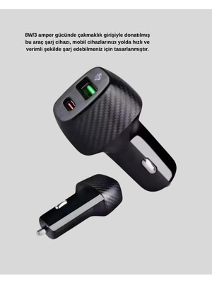 TCX Fonksiyonel Bluetooth Müzik Kiti ve Type-C Pd Araç Şarj Seti
