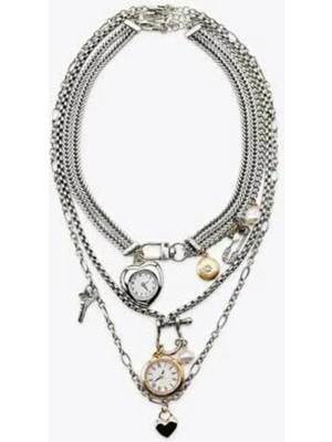 Charmlucky Çoklu Saat Charm Kolye
