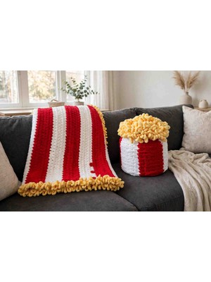 Bcandles Popcorn Patlamış Mısır Tv Diz Battaniye 80×130