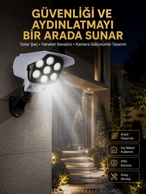 Maesko LED Lamba-Güneş Paneli Destekli Uzaktan Kumandalı Solar LED Lamba