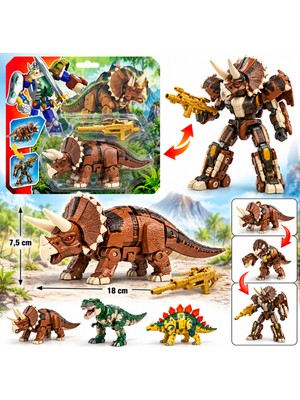 Marka Kolik Robota Dönüşen Savaşçı Dinozor Triceratops