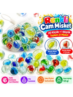 Marka Kolik Renkli Cam Misket