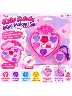 Marka Kolik Kalp Kutulu Mini Makyaj Seti