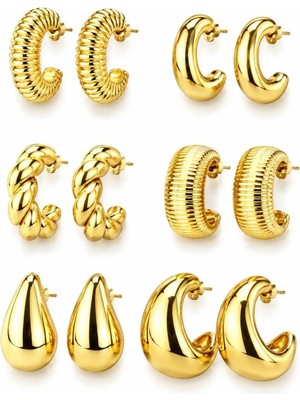 Charmlucky Çoklu (6lı) Küpe Seti