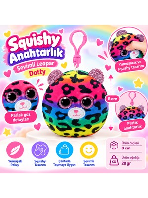 Marka Kolik Peluş Leopar Anahtarlık Dotty