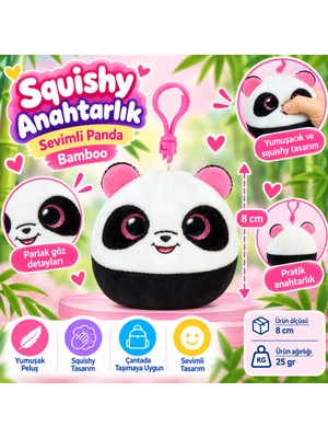 Marka Kolik Peluş Panda Anahtarlık Bamboo