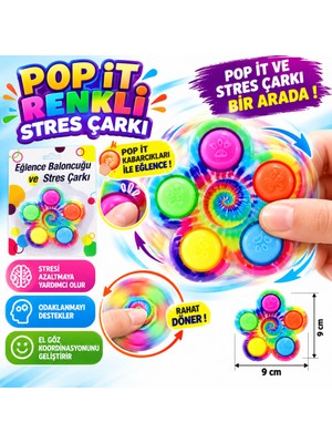 Marka Kolik Pop It Renkli Stres Çarkı
