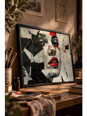Painted Anarchy Canlı Sokak Müzisyeni Figürü Iı Siyah Çerçeveli Tablo - Fovist Duvar Dekoru