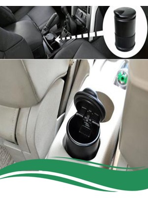 Astraltech LED Işıklı Araç Içi Kapaklı Sigara Küllüğü Oto Bardaklık Uyumlu