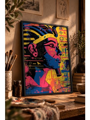 Painted Anarchy Ifadeli Klasik Portre Siyah Çerçeveli Tablo - Pop Art Duvar Dekoru