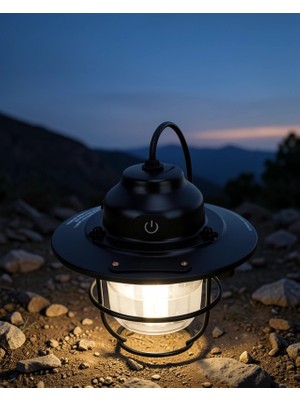 Midas Toptan Vintage Geometrik LED Fener 4400MAH, Ipx4 Su Geçirmez, UCZZZHS67KAMPLAMBA-2