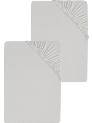 Odea 2 Adet Düz Pamuklu Tek Kişilik 80 x 200 + 30 cm Lastikli Penye Çarşaf