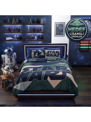 Taç Lisanslı Star Wars Battaniye Seti Battaniye + Yastık Kılıfı Tek Kişilik