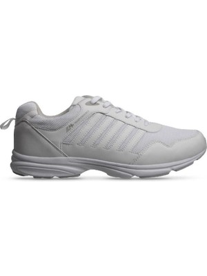 M.P. Sneaker Spor Ayakkabı Büyük Numara Bağcıklı Rahat Günlük Yürüyüş Beyaz Ayakkabı