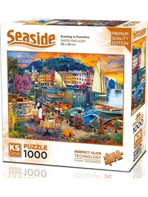 1000 Parça Portofino'da Akşam Manzarası Puzzle - David Maclean - 20812