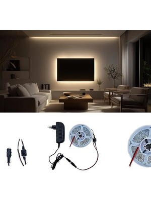 Velora 2 Metre Uzunlukta Günışığı Şerit LED Işık Seti, Açma-Kapama Anahtarı ve Adaptör Dahil