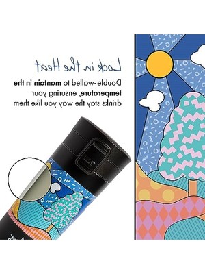 Velora Paslanmaz Çelik Termos Mug, Çift Katmanlı ve Sızdırmaz Kapak