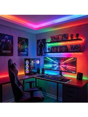 Velora Rgb Şerit LED Seti, 5 Metre, Bluetooth Kontrol, Müziğe Duyarlı