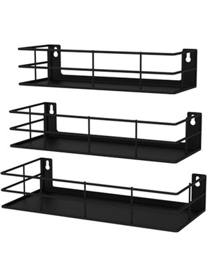 Velora Dekoratif Metal Duvar Rafı Seti, Minimalist Tasarım