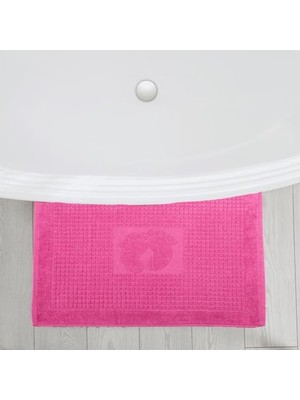 Velora Kareli Pamuk Ayak Havlusu, 50X70 Cm, Pembe Renk