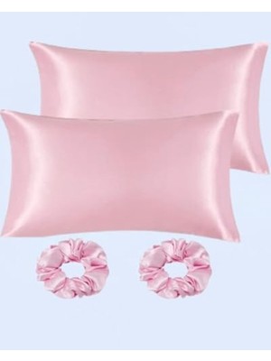 Velora 50X70 cm Ipeksi Saten Yastık Kılıfı Seti, 2 Adet, Kıvırcık ve Dalgalı Saçlar Için