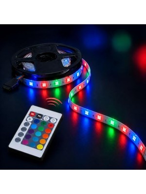 Velora Kumandalı 5 Metre Rgb Şerit LED Seti, 16 Renk Seçeneği