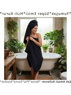 Velora 80X160 cm Ebatında Lüks Waffle Banyo Havlusu, Büyük Boy