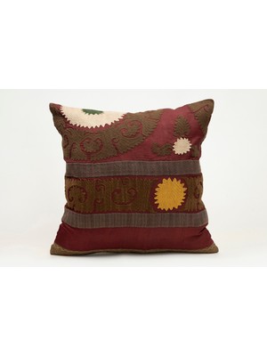 Kilim Wholesale Suzani Kumaştan Yapılmış Kırlent Kılıfı, 50X50 cm