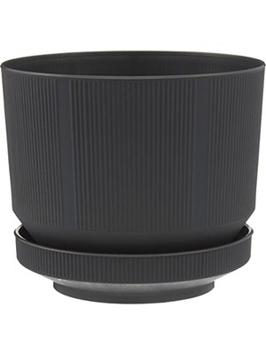 Velora Antrasit Renkli Lüks Saksı, 18.5 cm Boyut, 3.3 Litre Kapasite