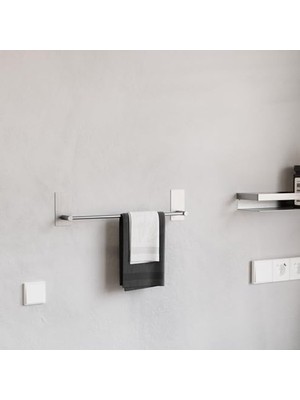Velora Paslanmaz Çelik Havlu Askısı, Yapışkanlı Montaj ile Banyo Için