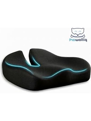 Velora Visco Ortopedik Oturma Simidi Yastığı, 40X40 Cm, Siyah
