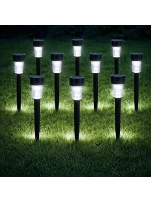 Velora Güneş Enerjili LED Bahçe Aydınlatması, 10'lu Set, IP44 Su Geçirmez, Enerji Tasarruflu