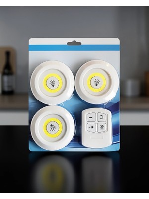 Midas Toptan LED Mutfak Dolap Altı Işığı Uzaktan Kumandalı 3 Adet Aaa Pil UUCZ3LÜLAMBA2