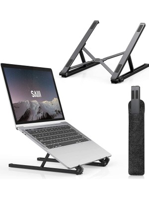 Velora Bix Saiji X2 Taşıma Çantalı Alüminyum Notebook Laptop Standı Siyah