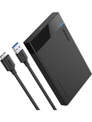 Velora Ugreen USB 3.0 2.5 Inch Sata Hard Disk Kutusu, Siyah