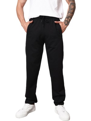 Velora By Comeor Lacivert Erkek Büyük Beden Düz Paça Cep Fermuar Detaylı Rahat Kesim Eşofman Altı Xl (Siyah, Xl)