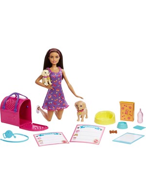 Velora Barbie ve Köpekçikleri Oyun Seti, 3 Yaş ve Üzeri, HKD86