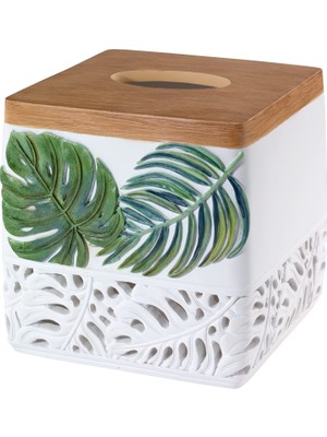Velora Avanti Linens - Sabunluk/losyon Pompası, Palmiye Ağacı Yaprakları Ev Dekoru (Viva Palm Collection)