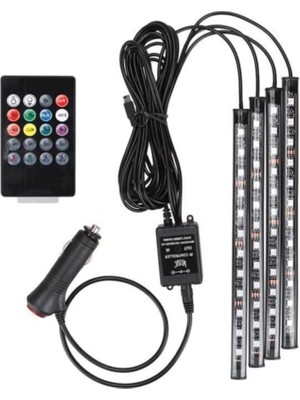 Velora Btm Otomotiv (69)12 Ledli Ayak Altı LED Lamba Sese Duyarlı LED Müziğe Duyarlı LED