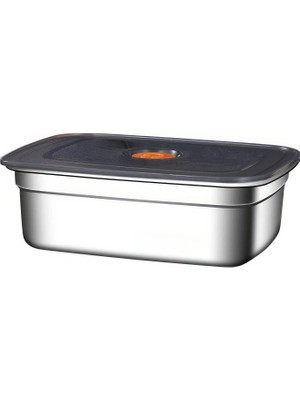 Velora Çelik 850 ml Yemek Meyve Et Buzdolabı Beslenme Saklama Kabı MT110-